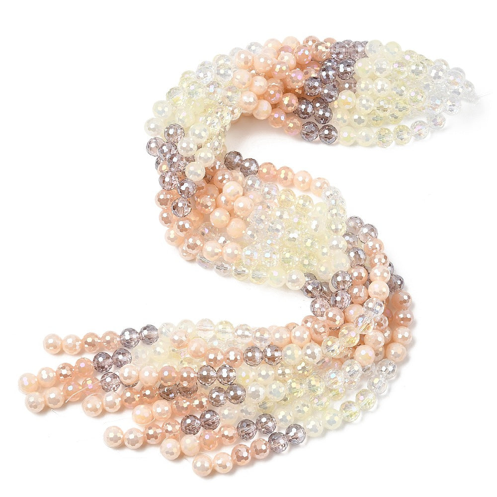 Disco 🪩 Faceted Glass Bead strands - Electroplated -