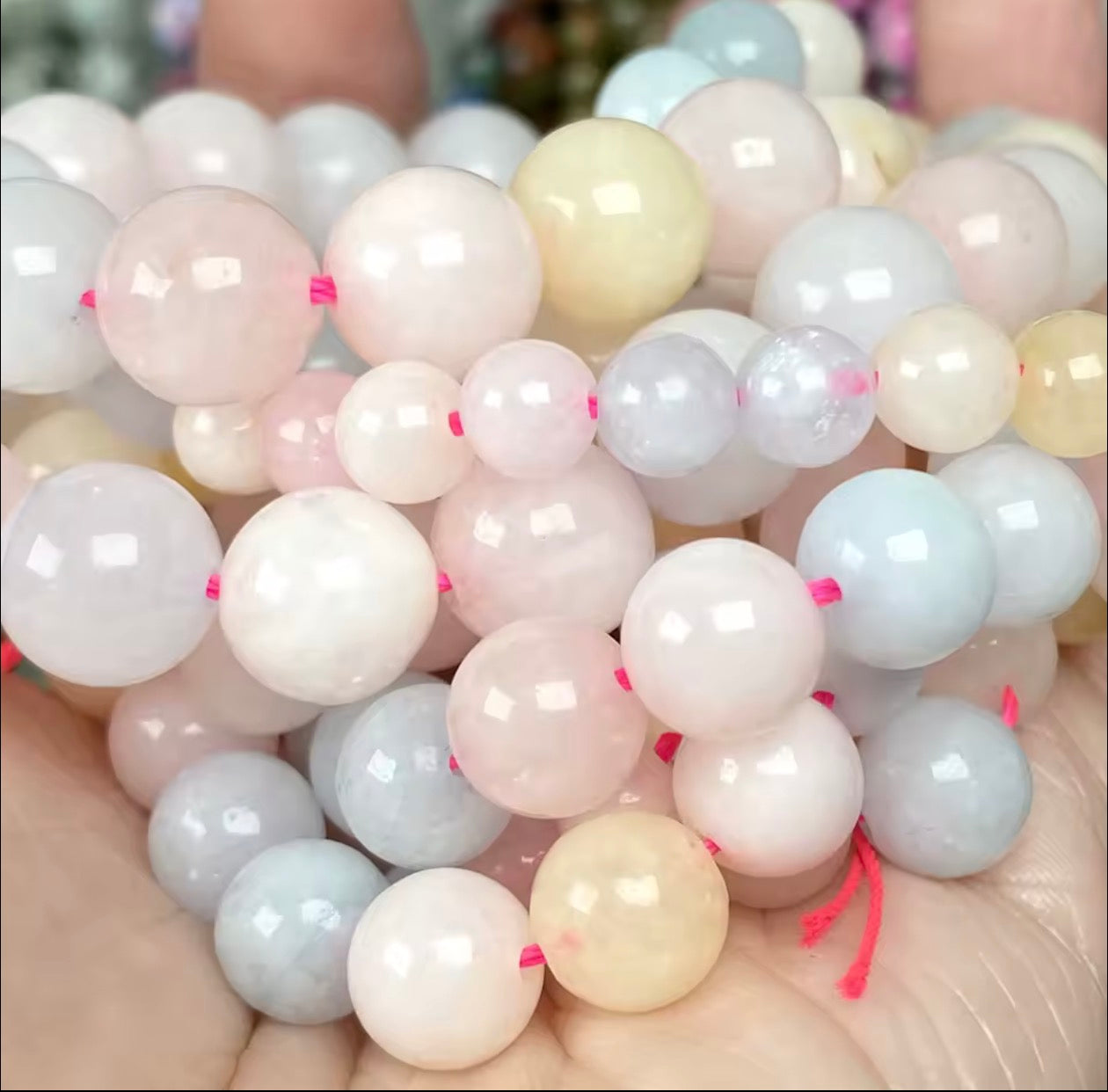Jade bead strands