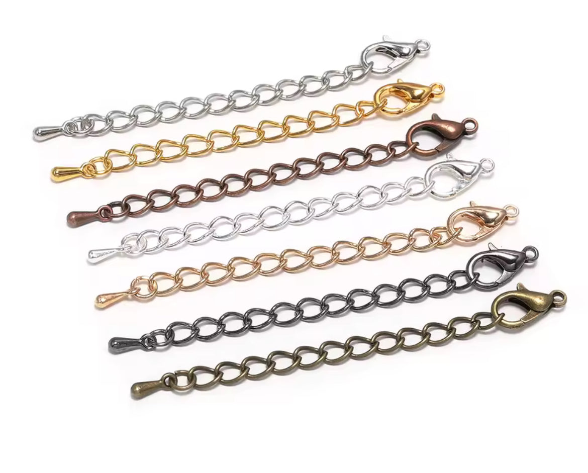 50mm Extension Tail Chain Lobster Clasps Connector For DIY