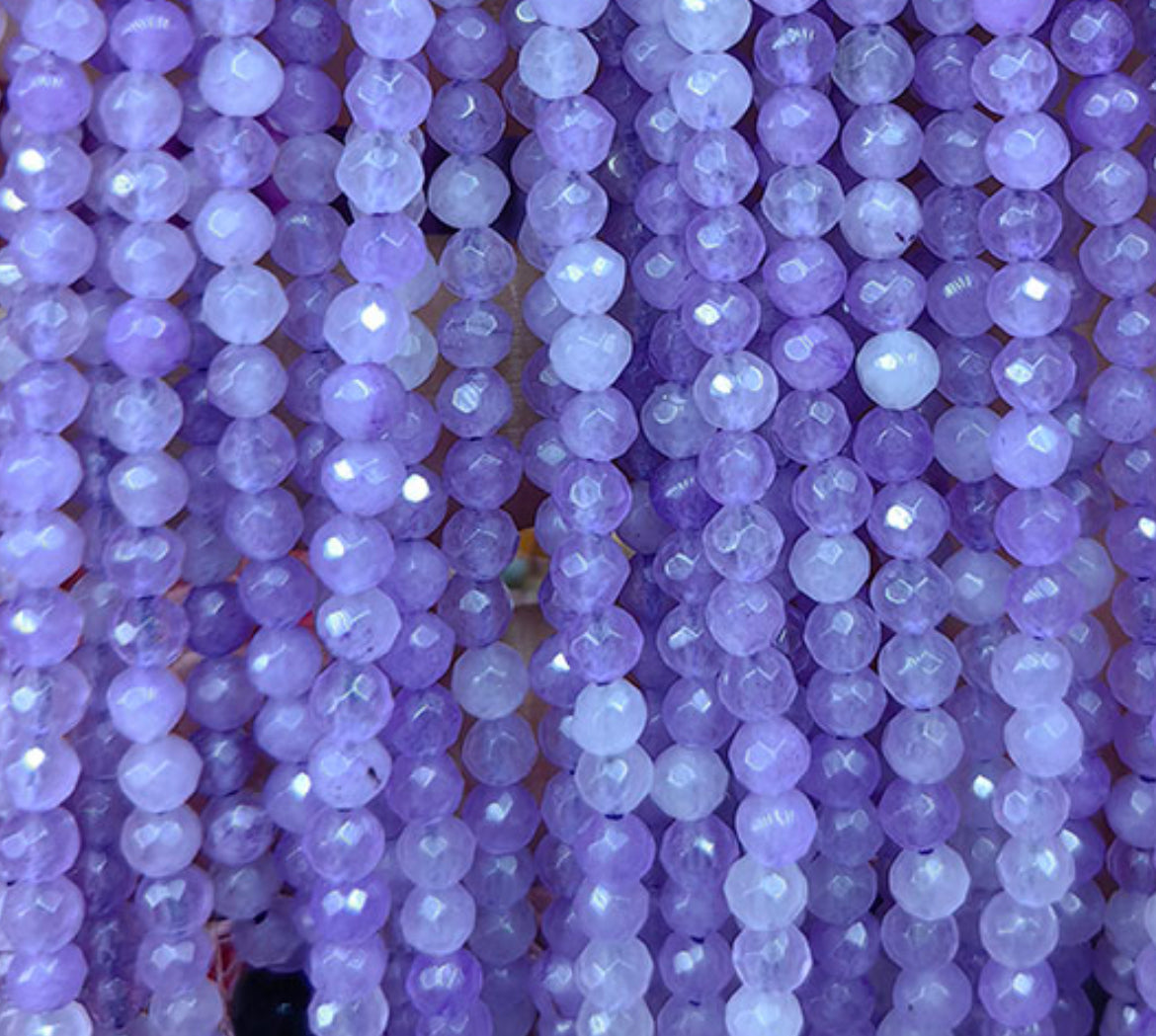 4mm Faceted Jade strands