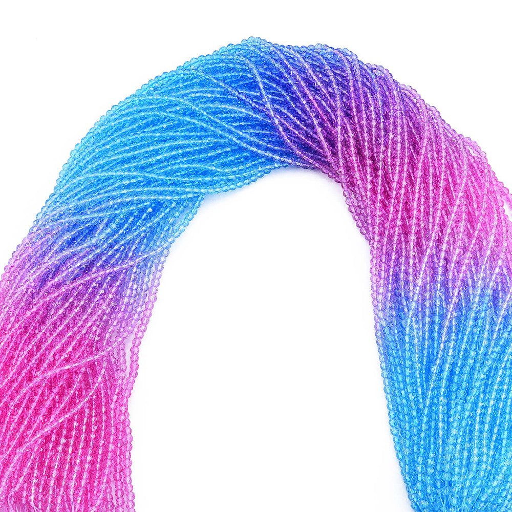 3mm faceted gradient x2 strands (approx 136pcs per strand)