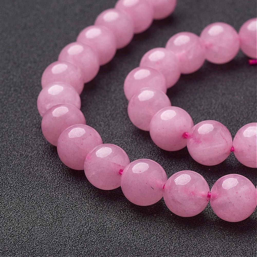Natural Rose Quartz Round Beads Strands, 10mm (approx 36pcs)