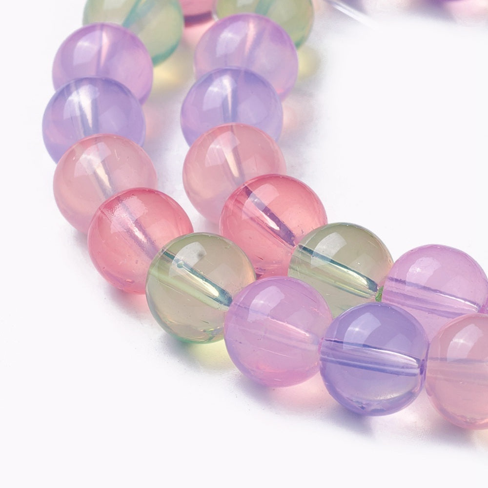 10mm Opalite Strands Mixed colour - approx 38pcs