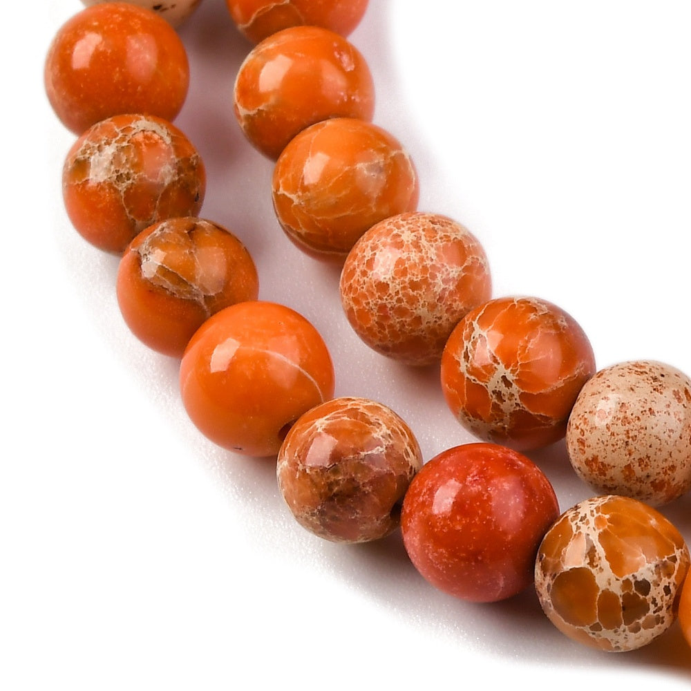 Dyed Natural Regalite/Imperial Jasper/Sea Sediment Jasper Beads Strands, Round, 6mm, approx 30pcs per strand