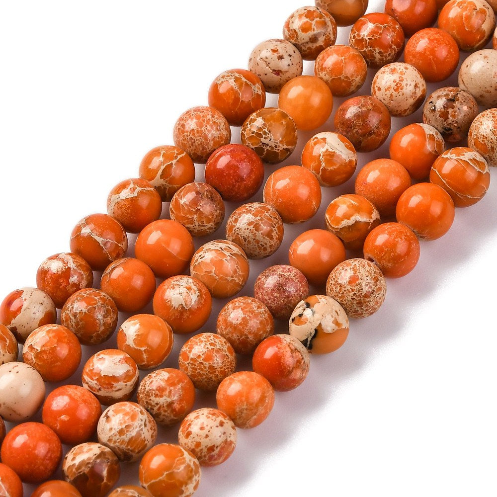 Dyed Natural Regalite/Imperial Jasper/Sea Sediment Jasper Beads Strands, Round, 6mm, approx 30pcs per strand