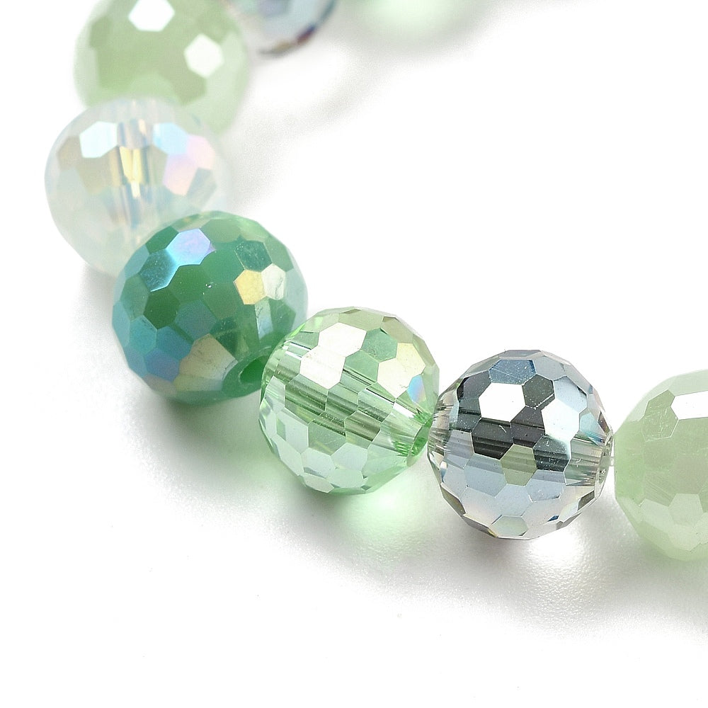 Electroplate Glass Bead Strands - Faceted - Round - 8mm - approx 50pcs per strand