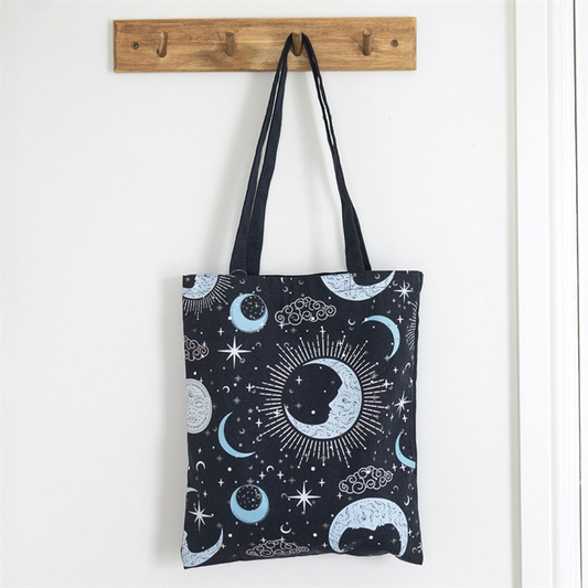Blue Moon Print Tote Bag