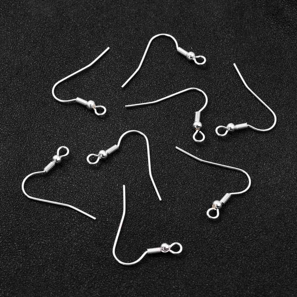 304 Stainless steel earring hooks - 925 silver plated/ 24K gold plated - 50pcs (25 pairs)