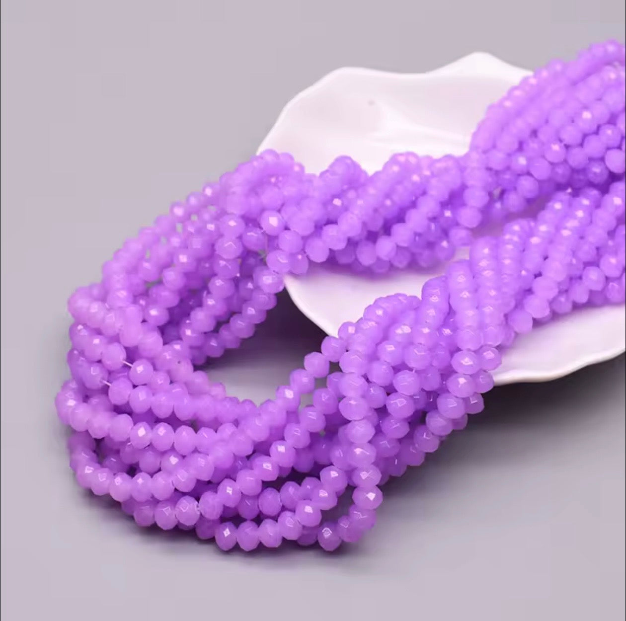 6mm Rondelle Crystal Glass Bead strands - approx 80pcs