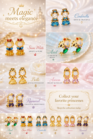 925/ 18k gold plated princess studs ✨