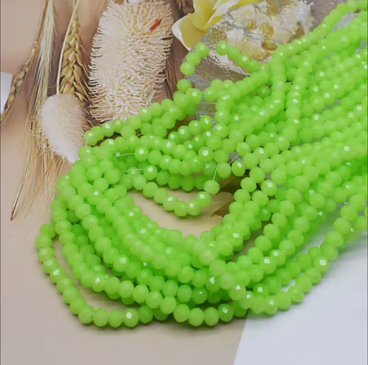 6mm Rondelle Crystal Glass Bead strands - approx 80pcs
