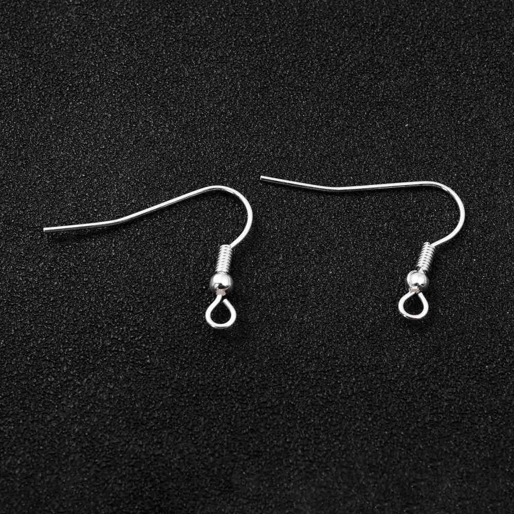 304 Stainless steel earring hooks - 925 silver plated/ 24K gold plated - 50pcs (25 pairs)