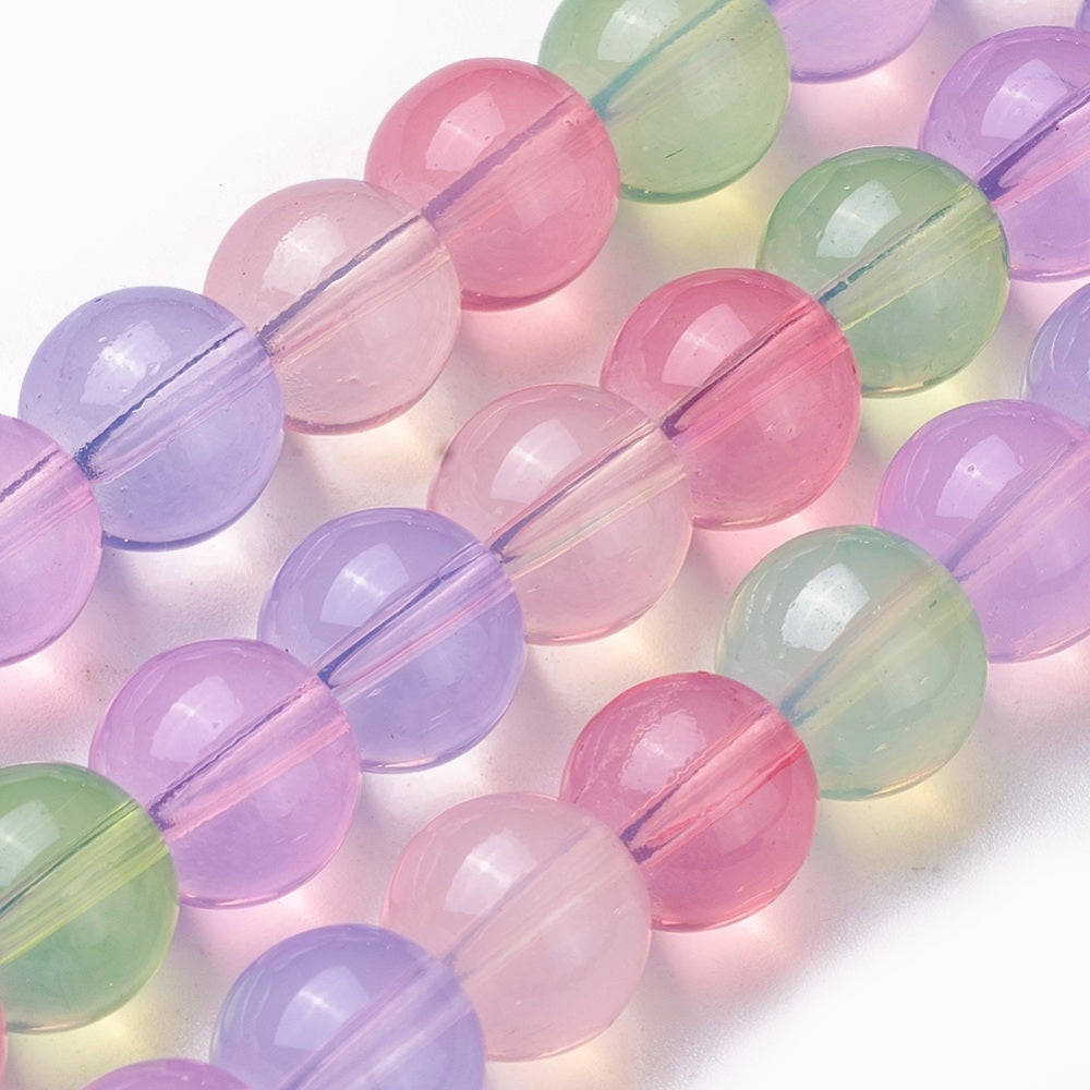 10mm Opalite Strands Mixed colour - approx 38pcs