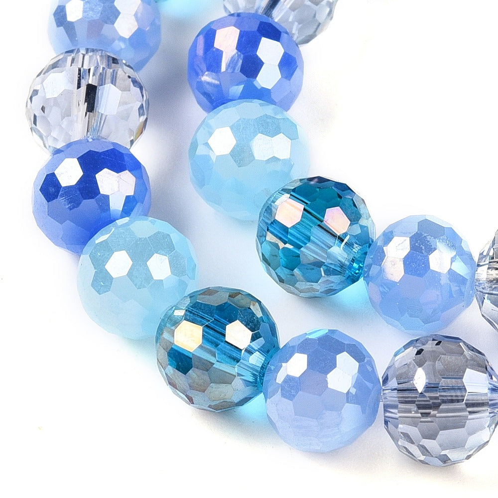 Electroplate Glass Bead Strands - Faceted - Round - 8mm - approx 50pcs per strand