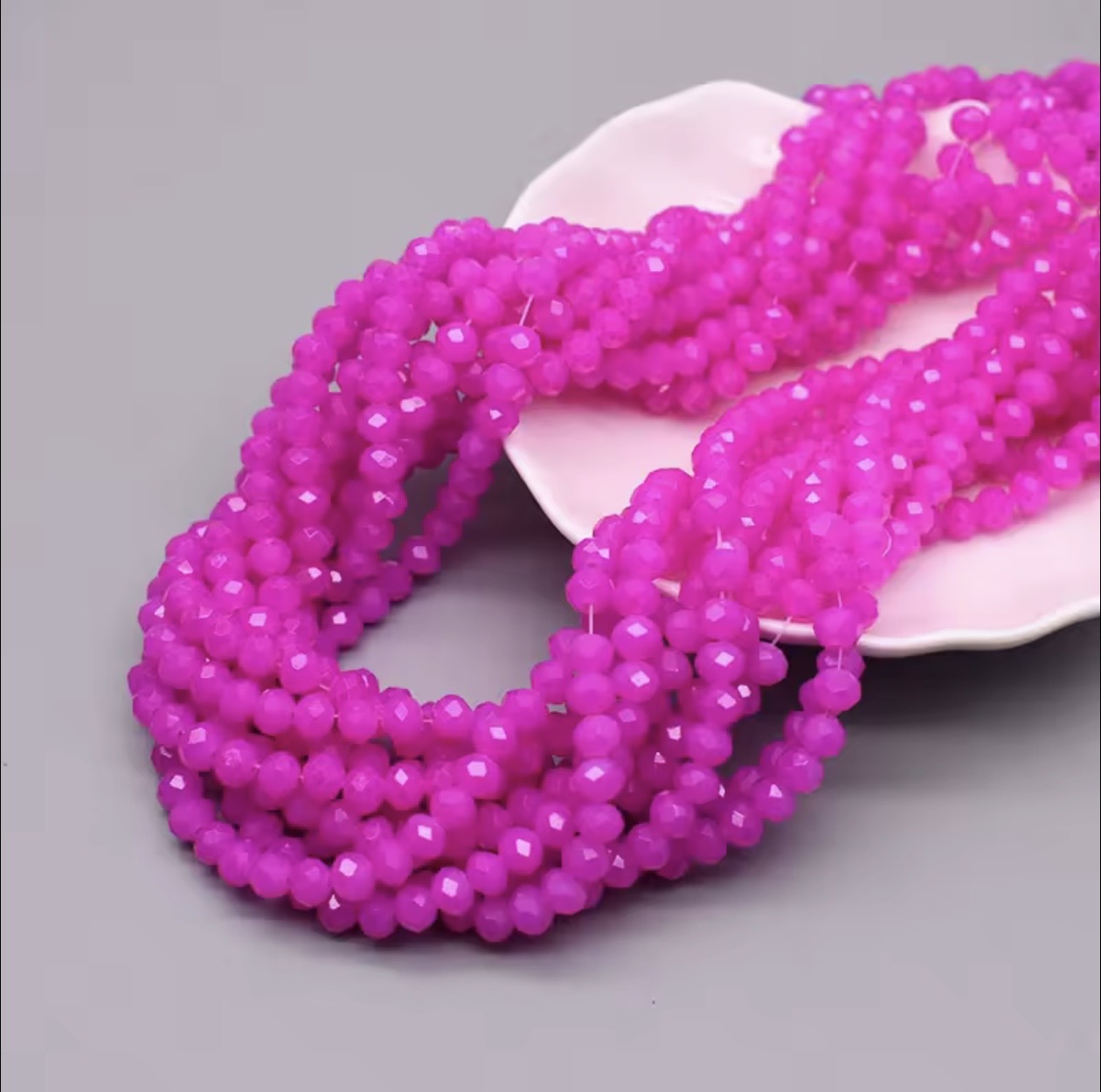 6mm Rondelle Crystal Glass Bead strands - approx 80pcs