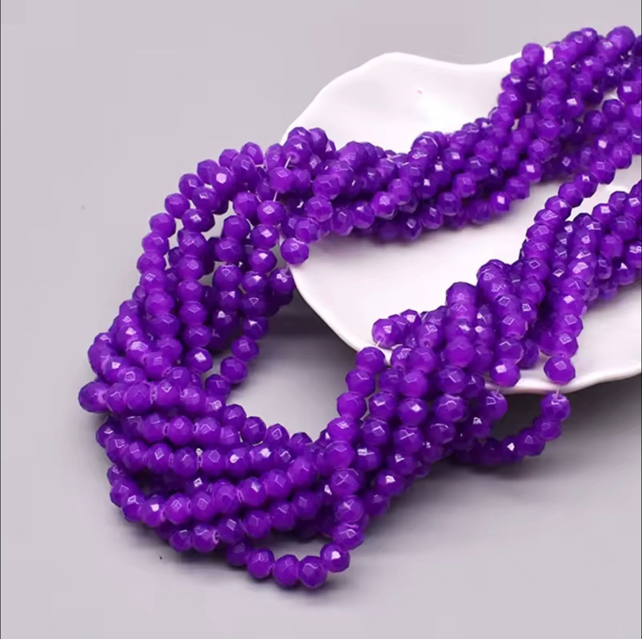 6mm Rondelle Crystal Glass Bead strands - approx 80pcs
