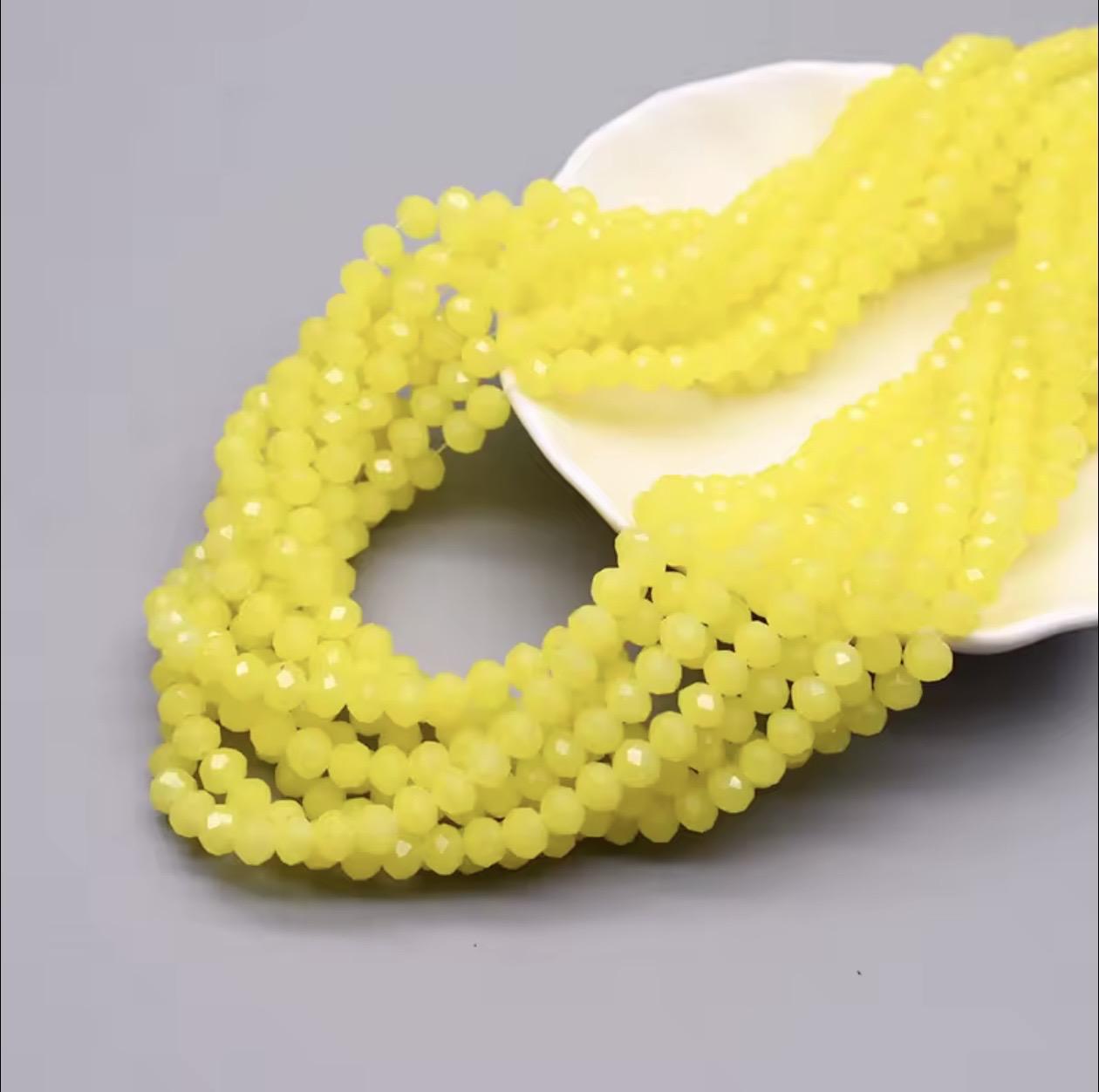6mm Rondelle Crystal Glass Bead strands - approx 80pcs