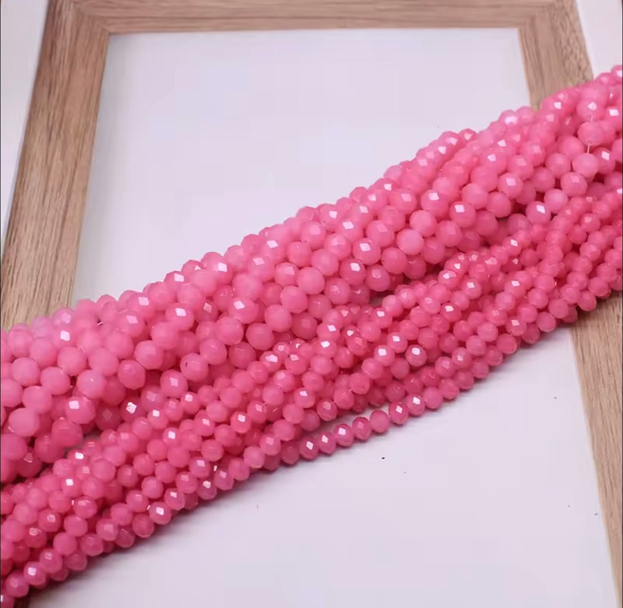 6mm Rondelle Crystal Glass Bead strands - approx 80pcs