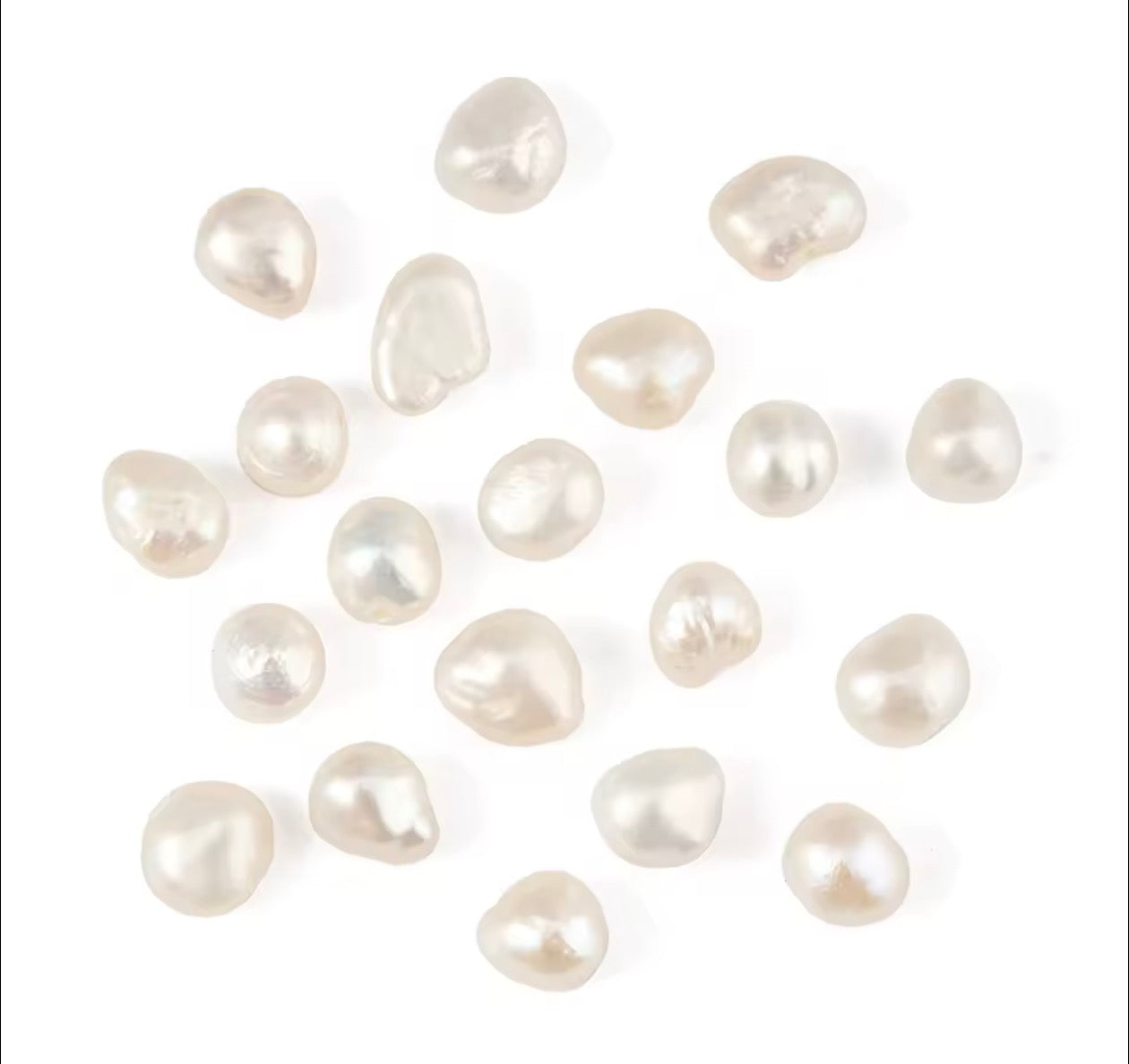 Natural Cultured Freshwater Pearl Beads, Baroque Keshi Pearl Beads - pack of 20 - approx 4/5mm