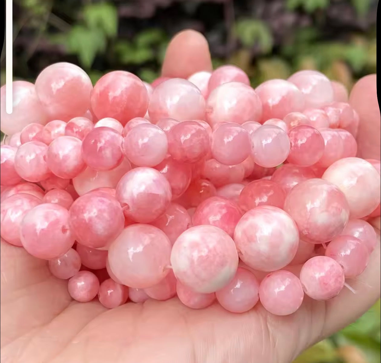 Jade bead strands
