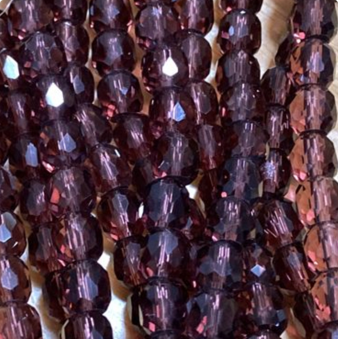 Glass faceted strands (approx 70pcs)