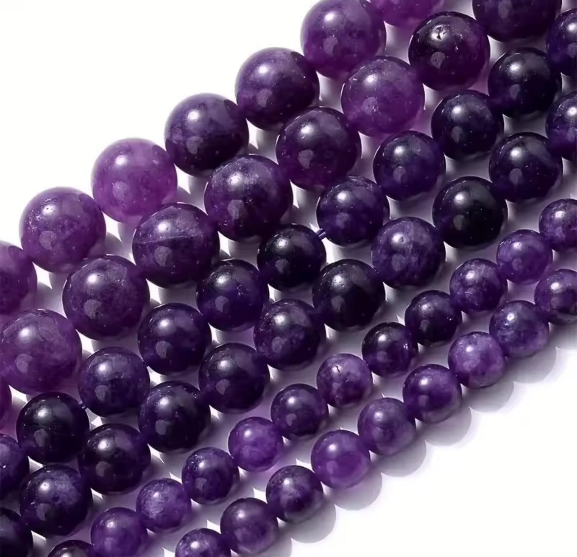 Natural Stone Amethyst Crystal Beads