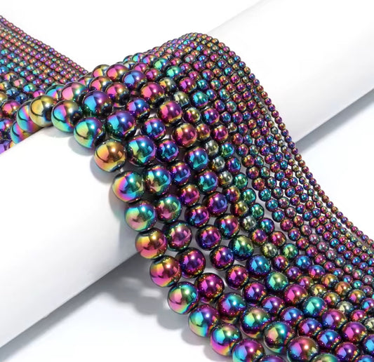 Electroplated Hematite spacer beads - 3mm - approx 40cm