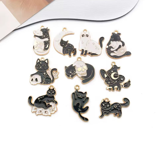 Spooky Cat 🐈‍⬛ Charms