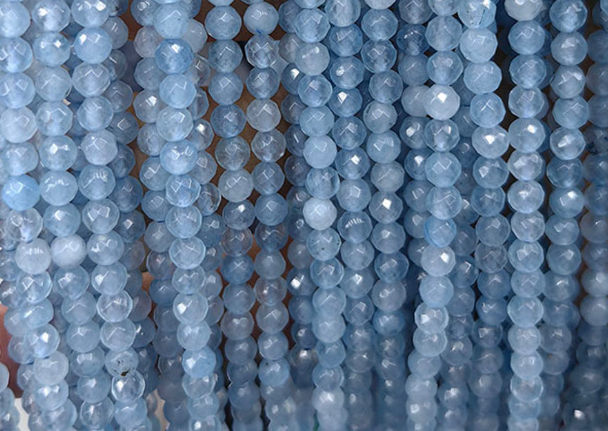 4mm Faceted Jade strands