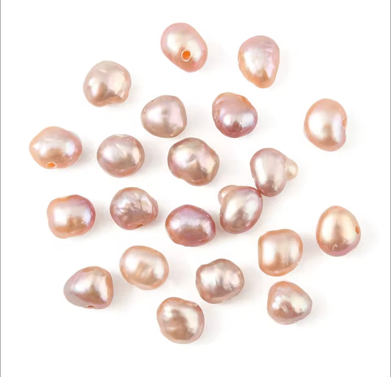 Natural Cultured Freshwater Pearl Beads, Baroque Keshi Pearl Beads - pack of 20 - approx 4/5mm