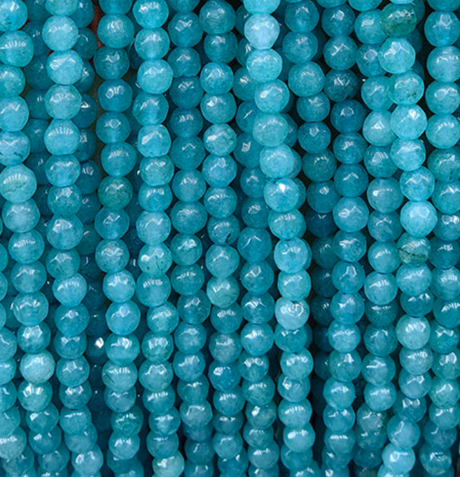 4mm Faceted Jade strands