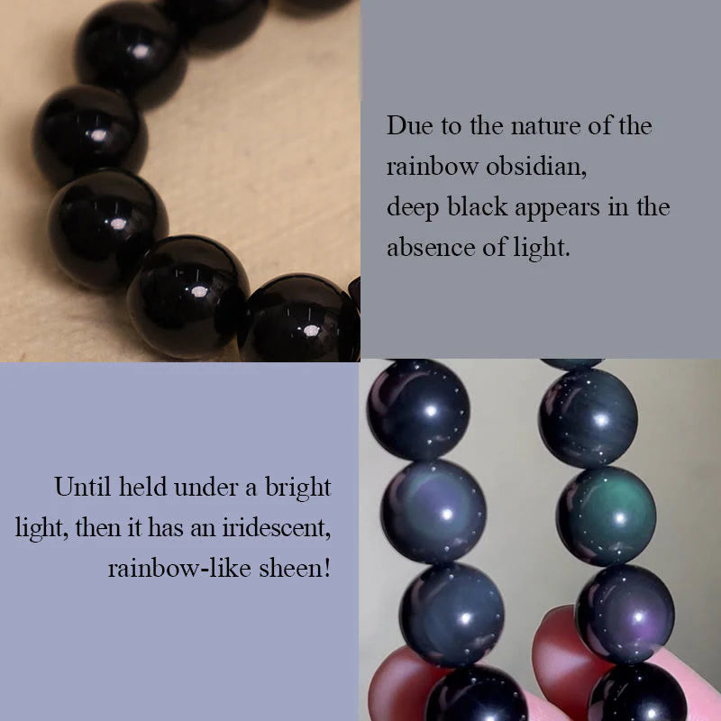 Rainbow Obsidian strands