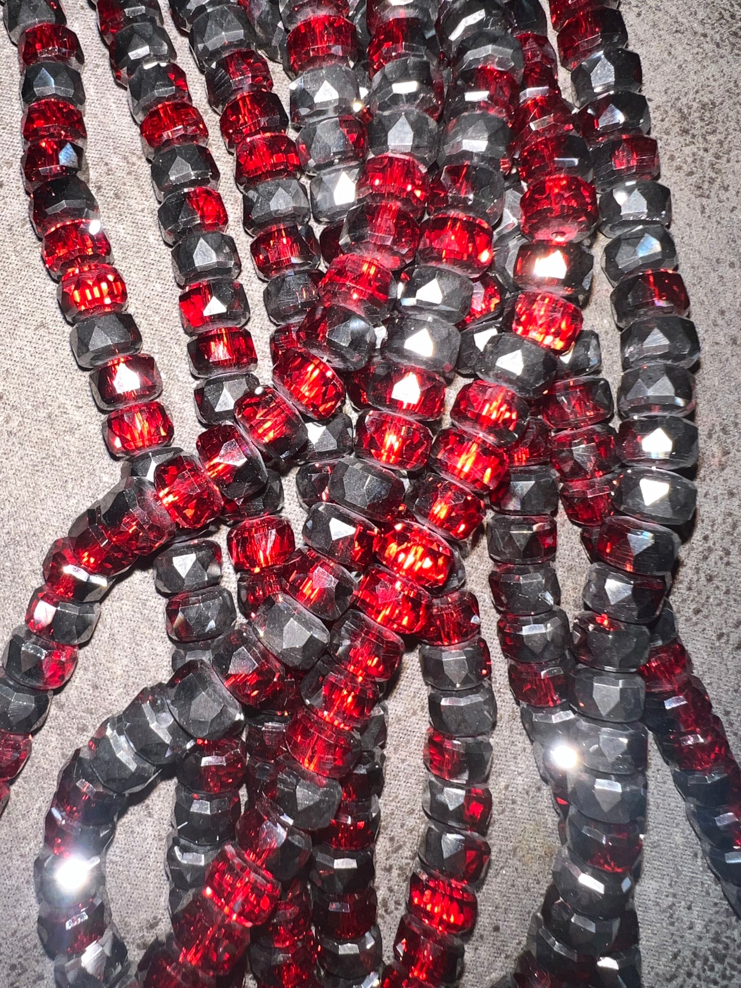Glass faceted strands (approx 70pcs)