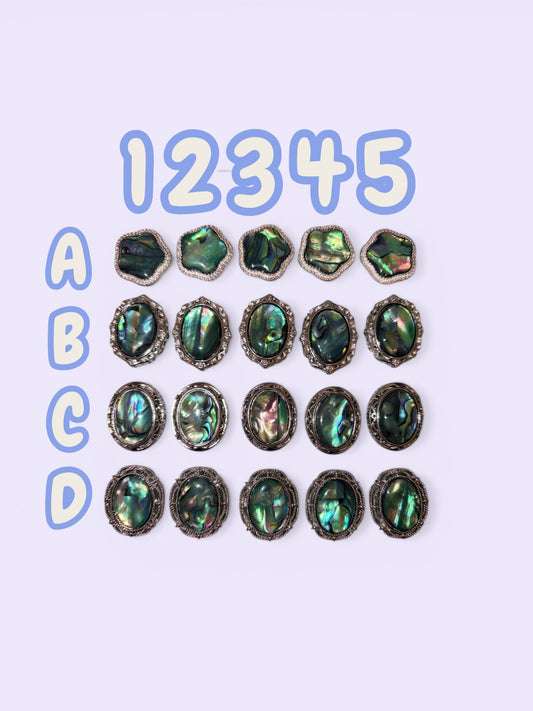Abalone shell focals