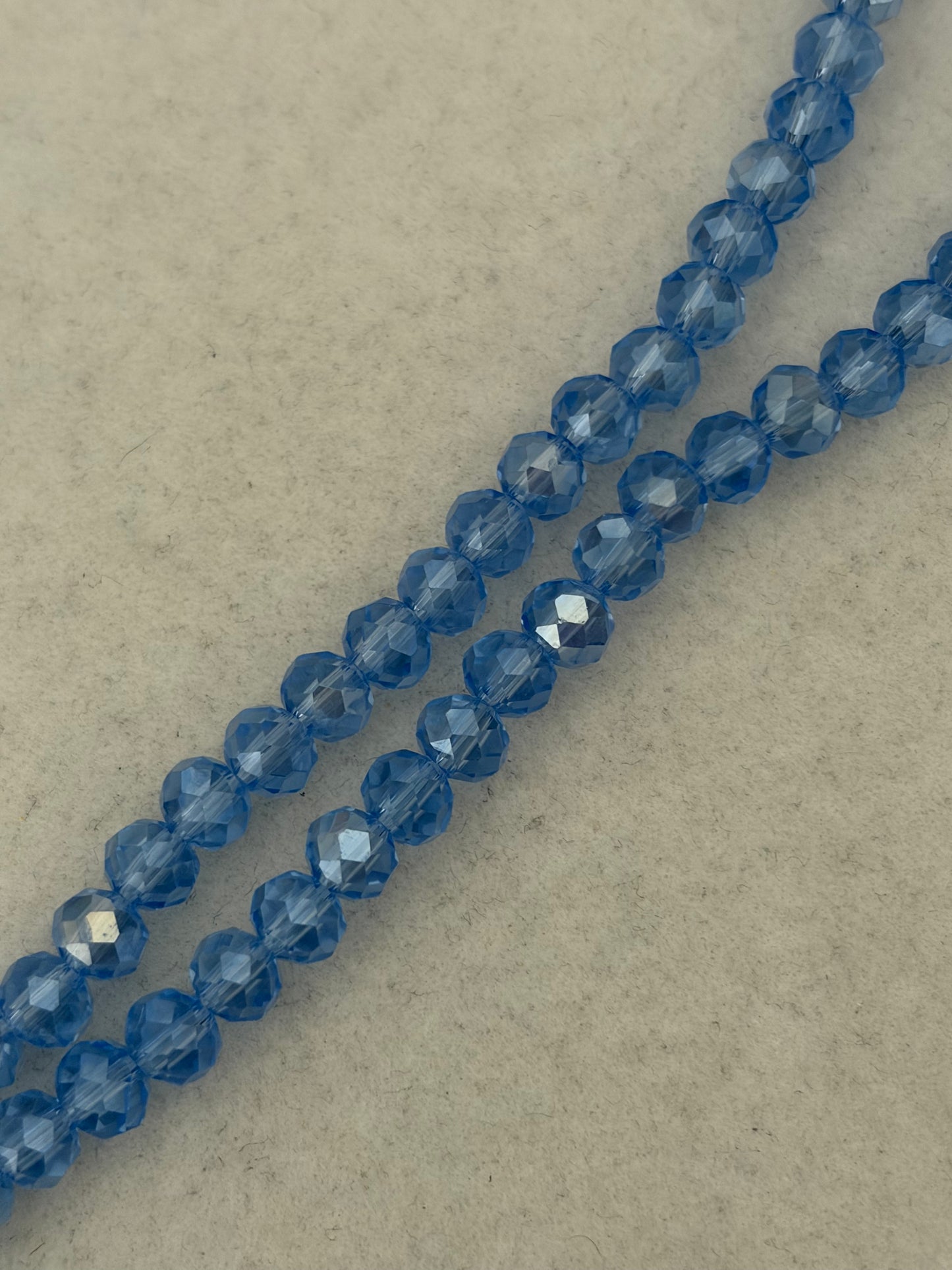 Electroplate Glass Beads - AB Color Plated - Faceted Rondelle- 6x4mm - approx 85pcs per strand