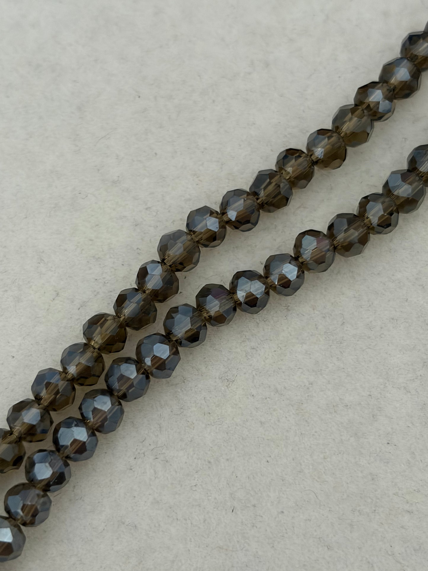 Electroplate Glass Beads - AB Color Plated - Faceted Rondelle- 6x4mm - approx 85pcs per strand