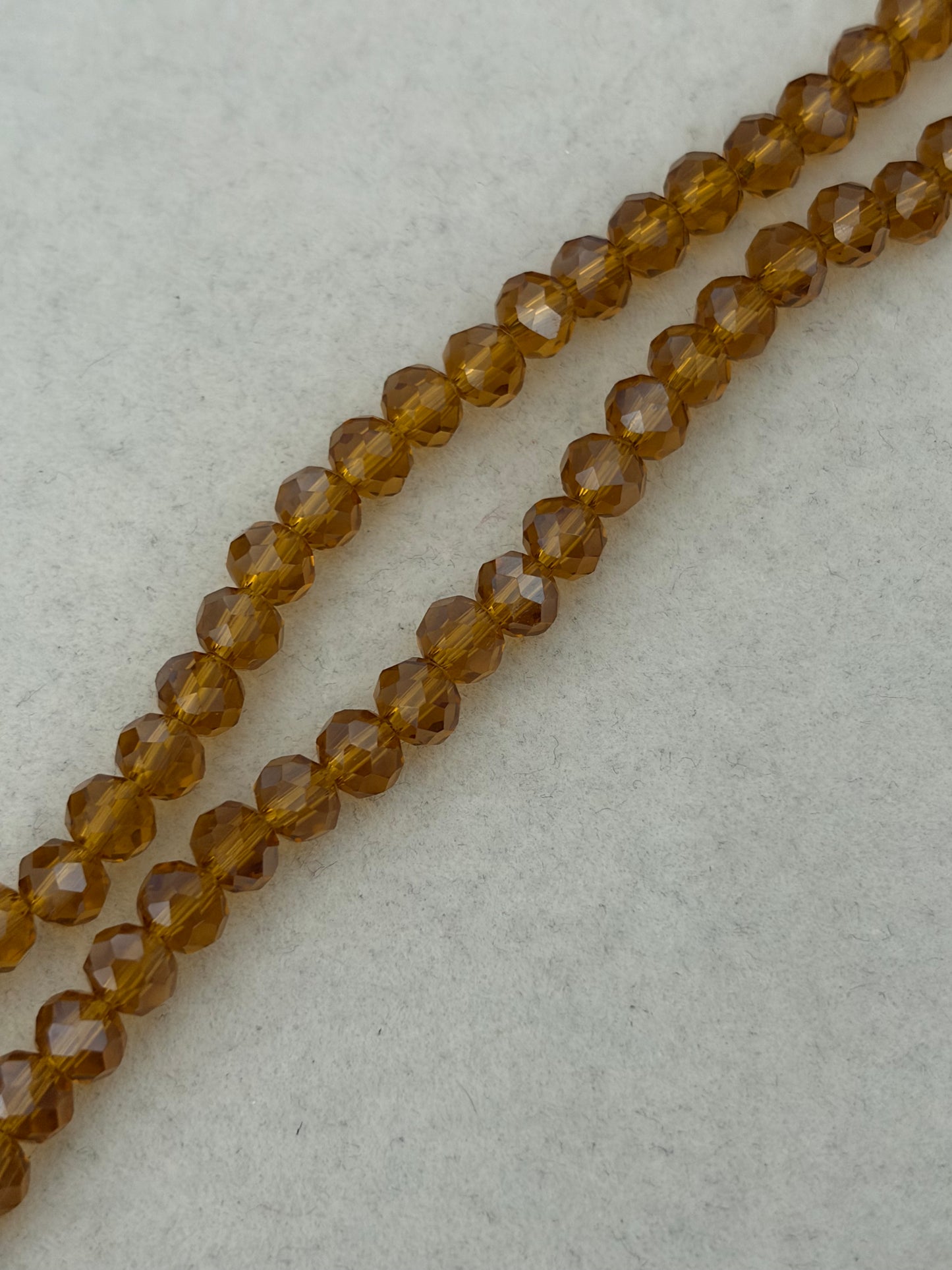 Electroplate Glass Beads - AB Color Plated - Faceted Rondelle- 6x4mm - approx 85pcs per strand