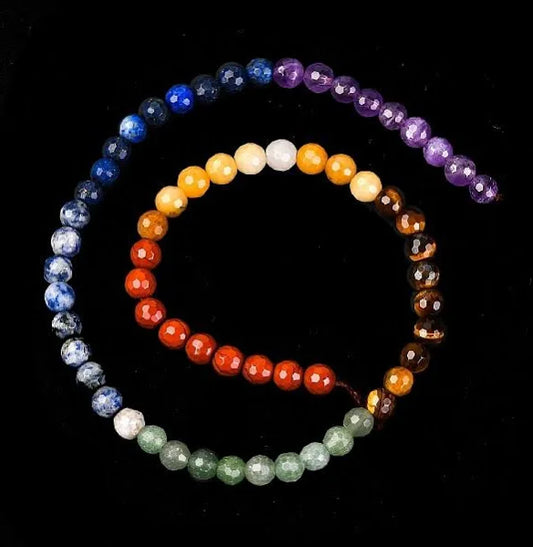 Chakra faceted natural bead Pack