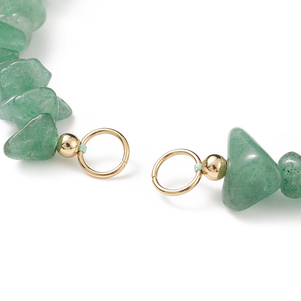 Natural Tumbled Gemstone Chip Beaded - Bracelet Making Adjustable Nylon Thread Braided Bead Link - 13-31cm