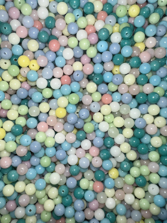 Lumi glass beads mix - 6mm - 40g