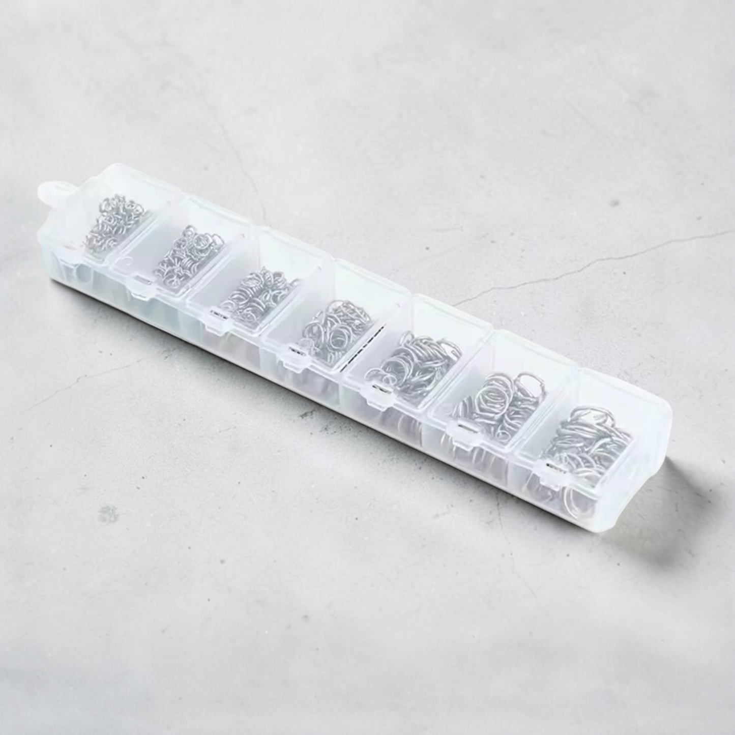 1x Box of 3-10mm Mixed Stainless Steel Open Jump Rings / Connectors For Diy