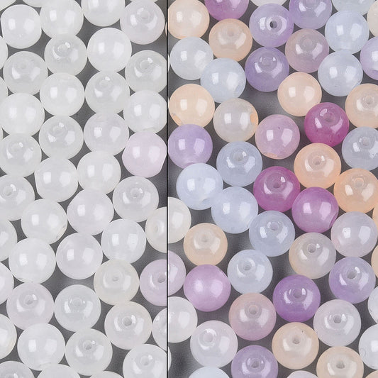 Glass Color Changing Beads, Round, 10~10.5mm