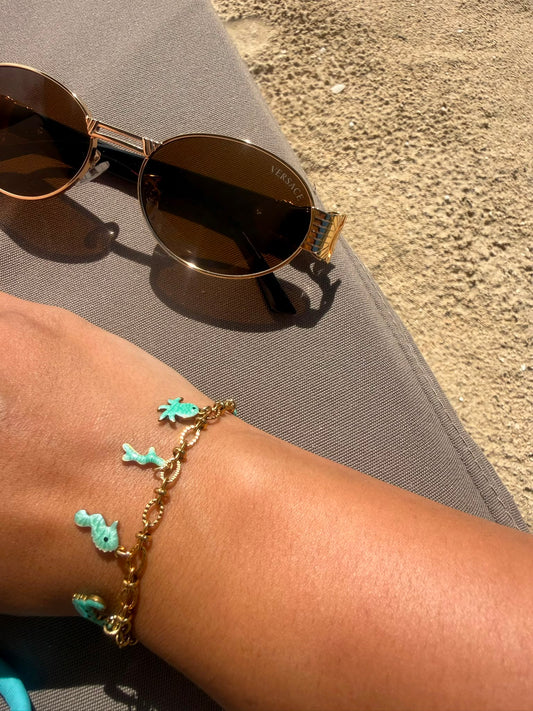 Mermaid Charm Bracelet – Gold Plated Stainless Steel