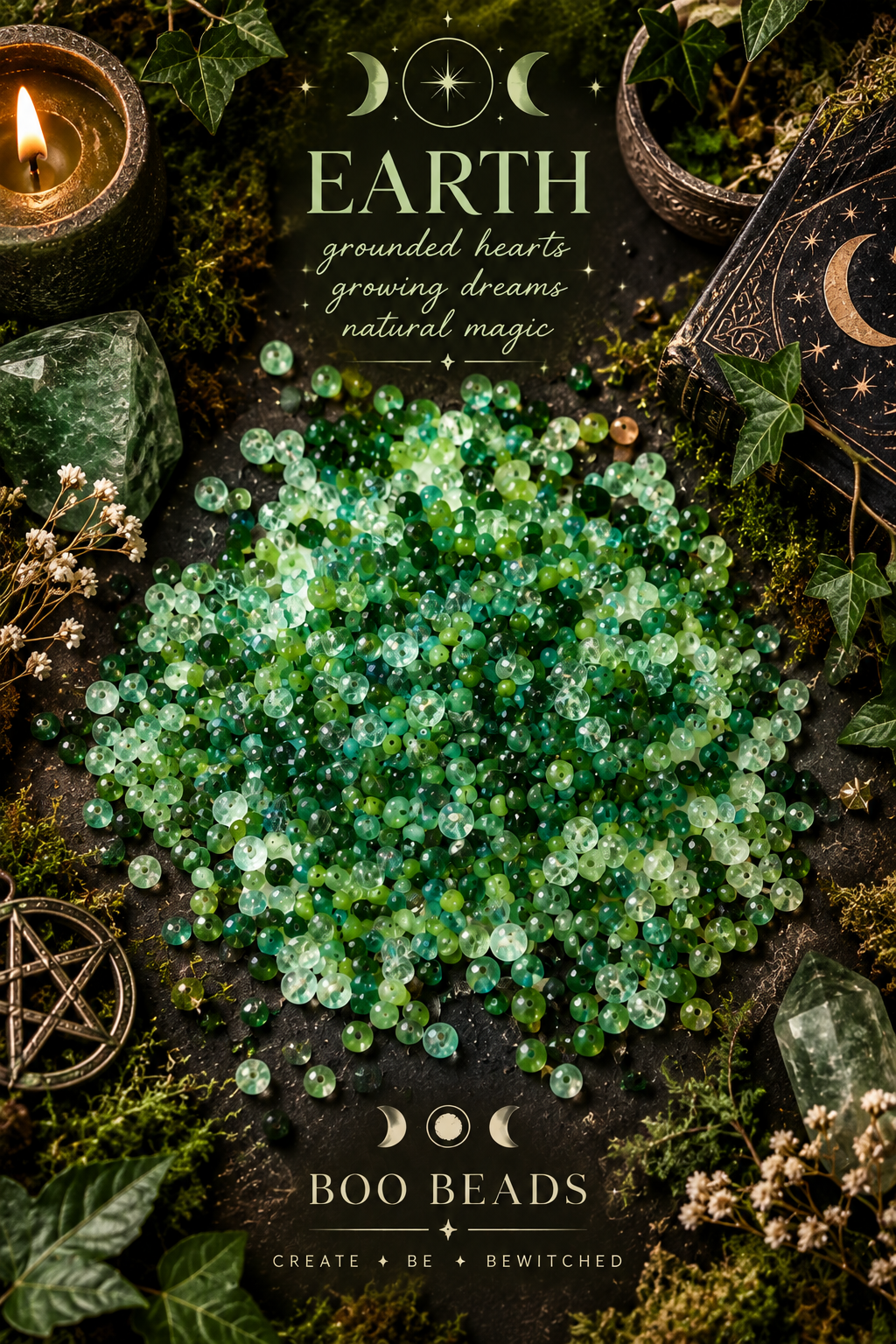 Witchy Elements Faceted Glass Bead Mix 2–4mm ✨ 40g