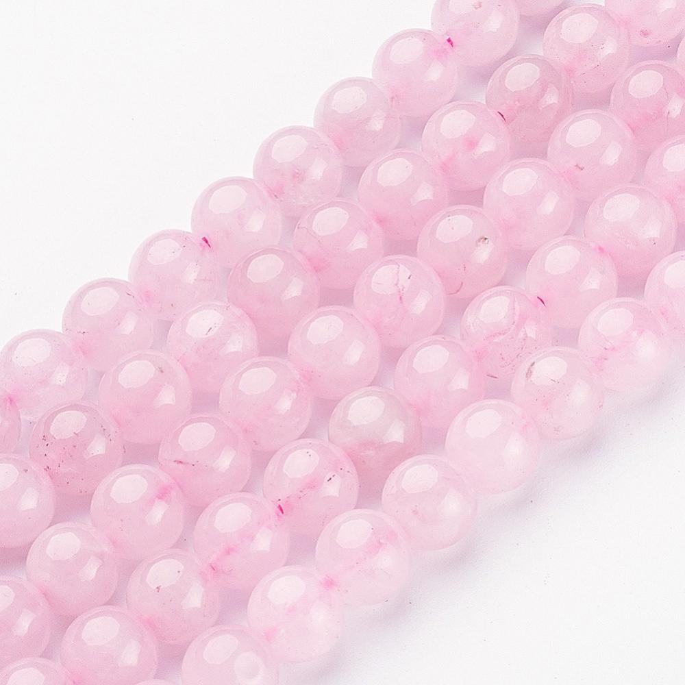 Natural Rose Quartz Round Beads Strand