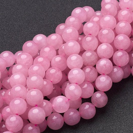 Natural Rose Quartz Round Beads Strands, 10mm (approx 36pcs)