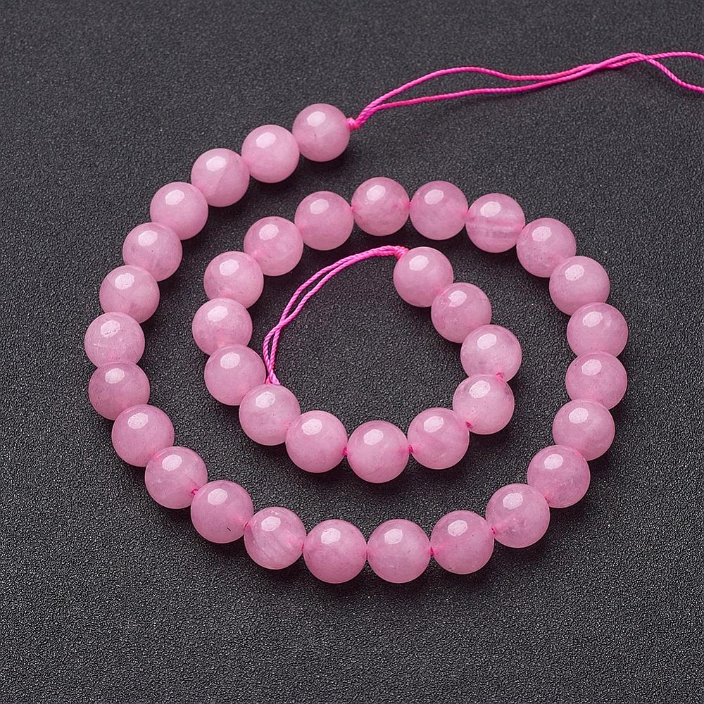 Natural Rose Quartz Round Beads Strands, 10mm (approx 36pcs)