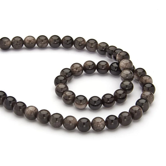 Silver Obsidian strands
