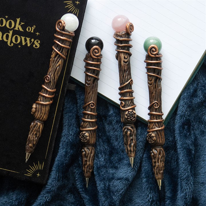 Set of 16 Crystal Wand Pens in Display